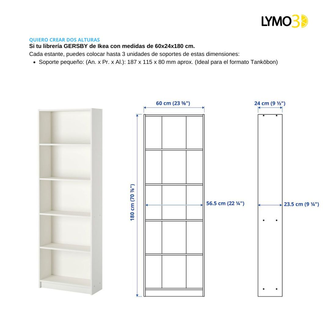 GERSBY de Ikea con medidas de 60x24x180 cm