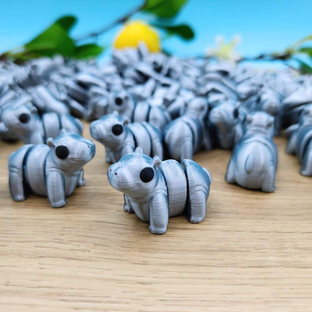 Mini-Gelenk-Nilpferd (Silber-Edition)
