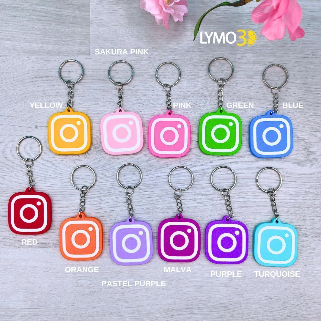 Custom NFC Keychain with Instagram Logo