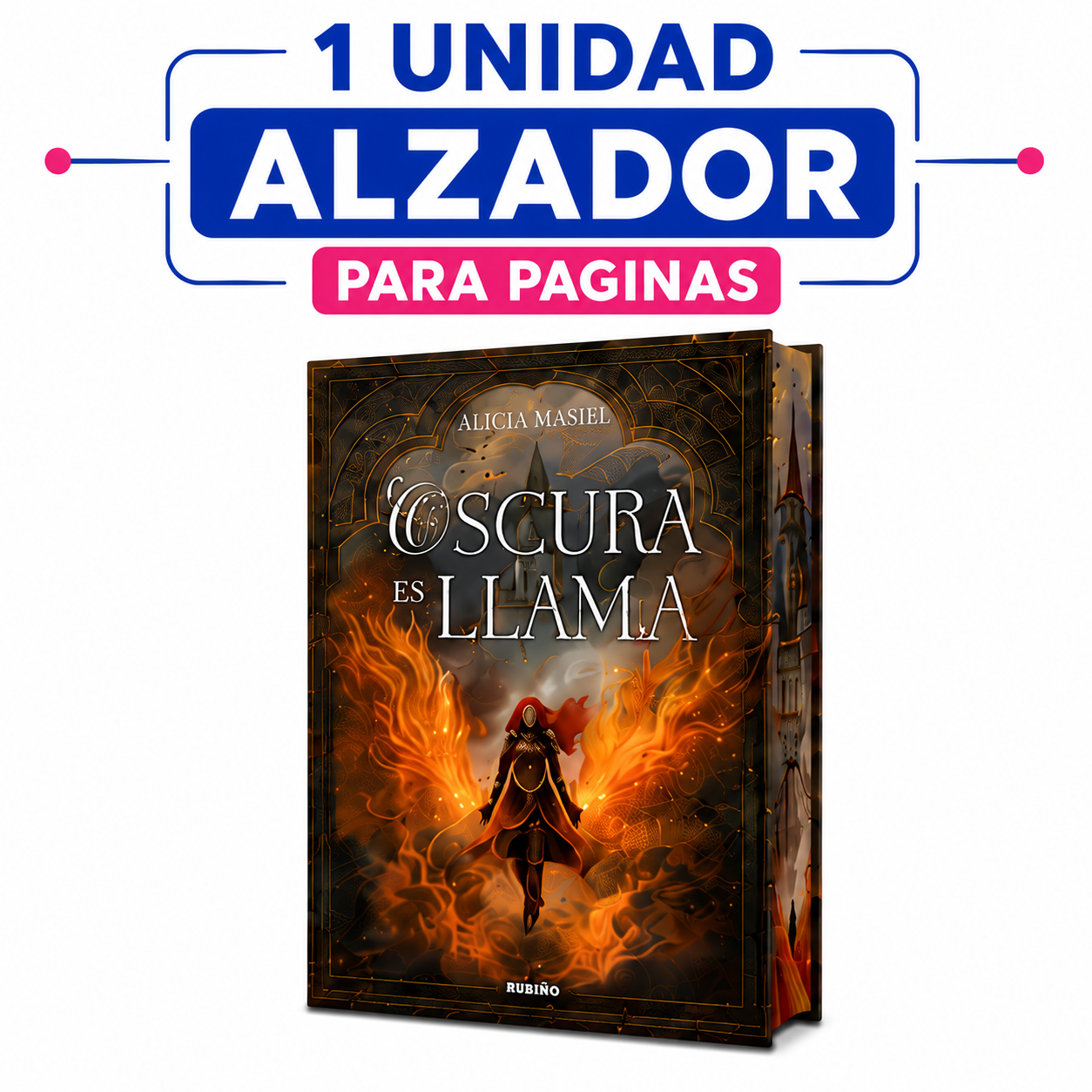 Alzador de páginas para Oscura es la Llama