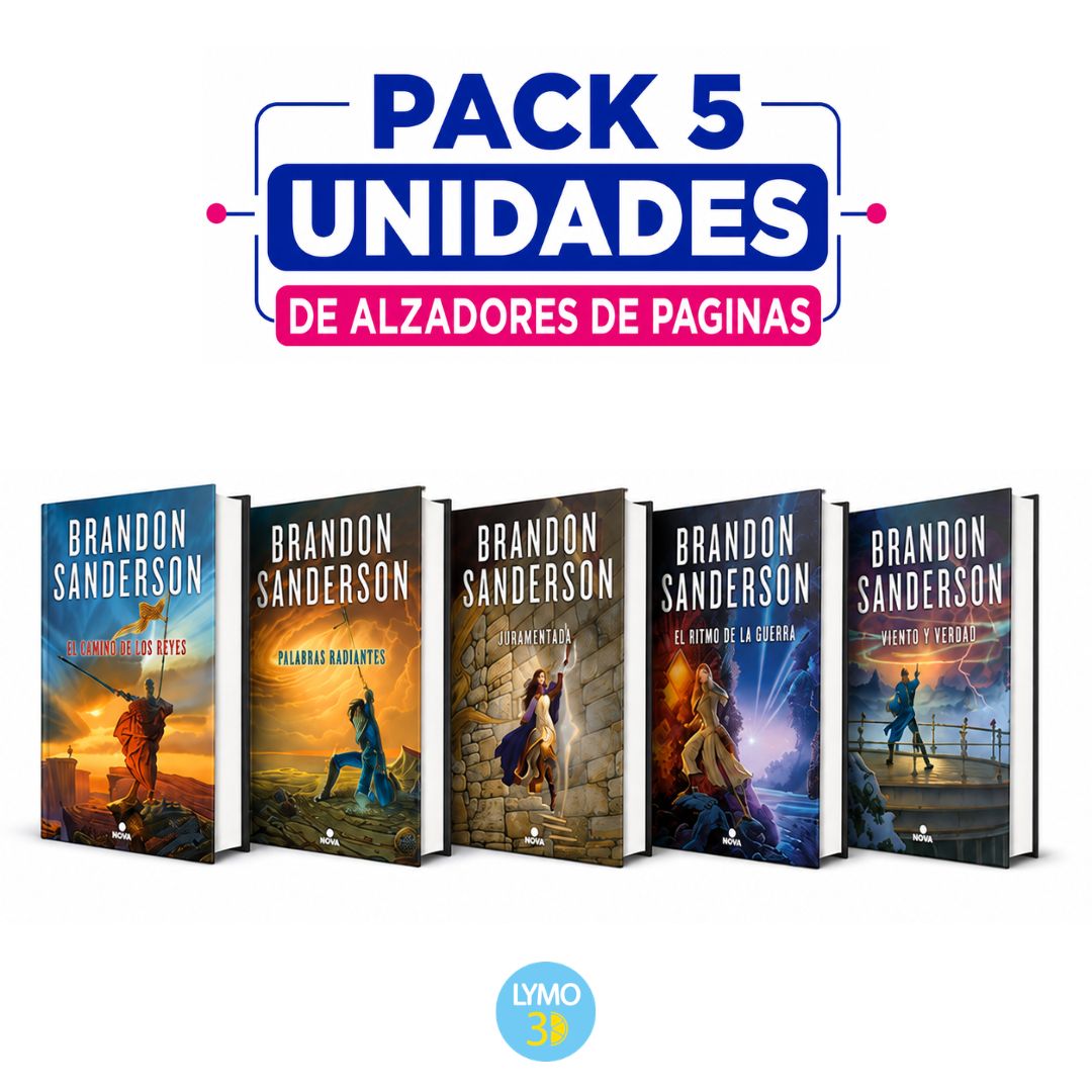 Pack de 5 alzadores de páginas para El archivo de las tormentas
