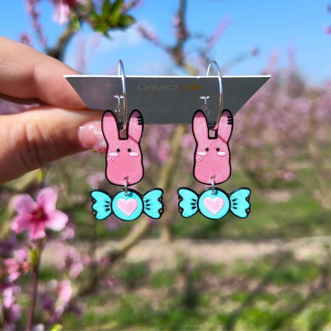 Mini pendientes Mokke con caramelo 2