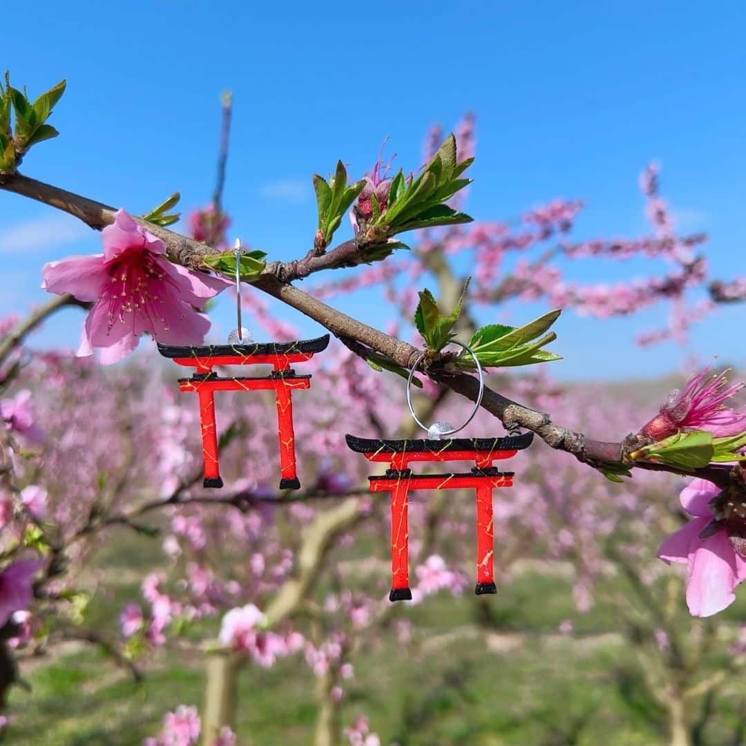 Torii Kintsugi Ohrringe und Halskette