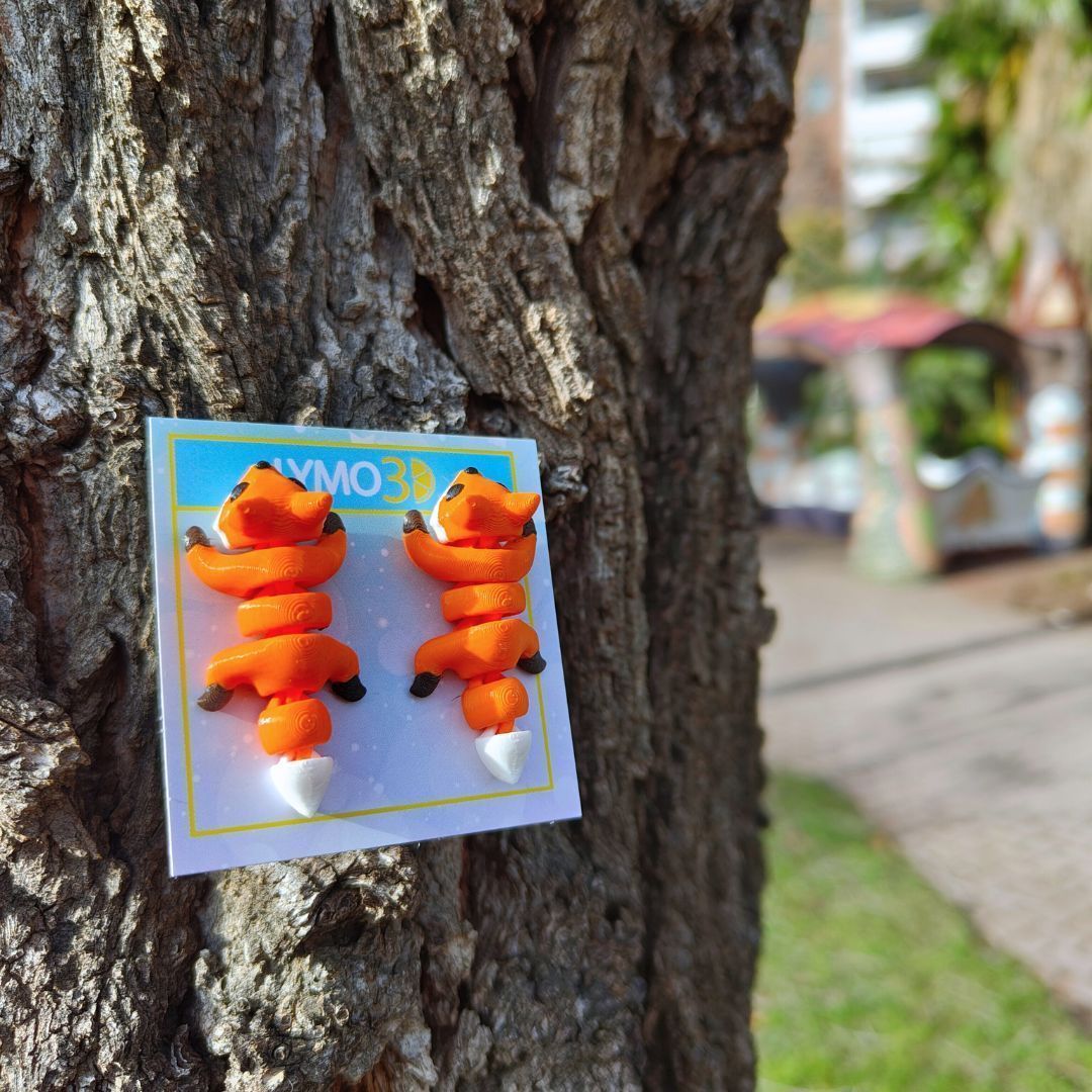 Pendientes zorrito fuego del otoño