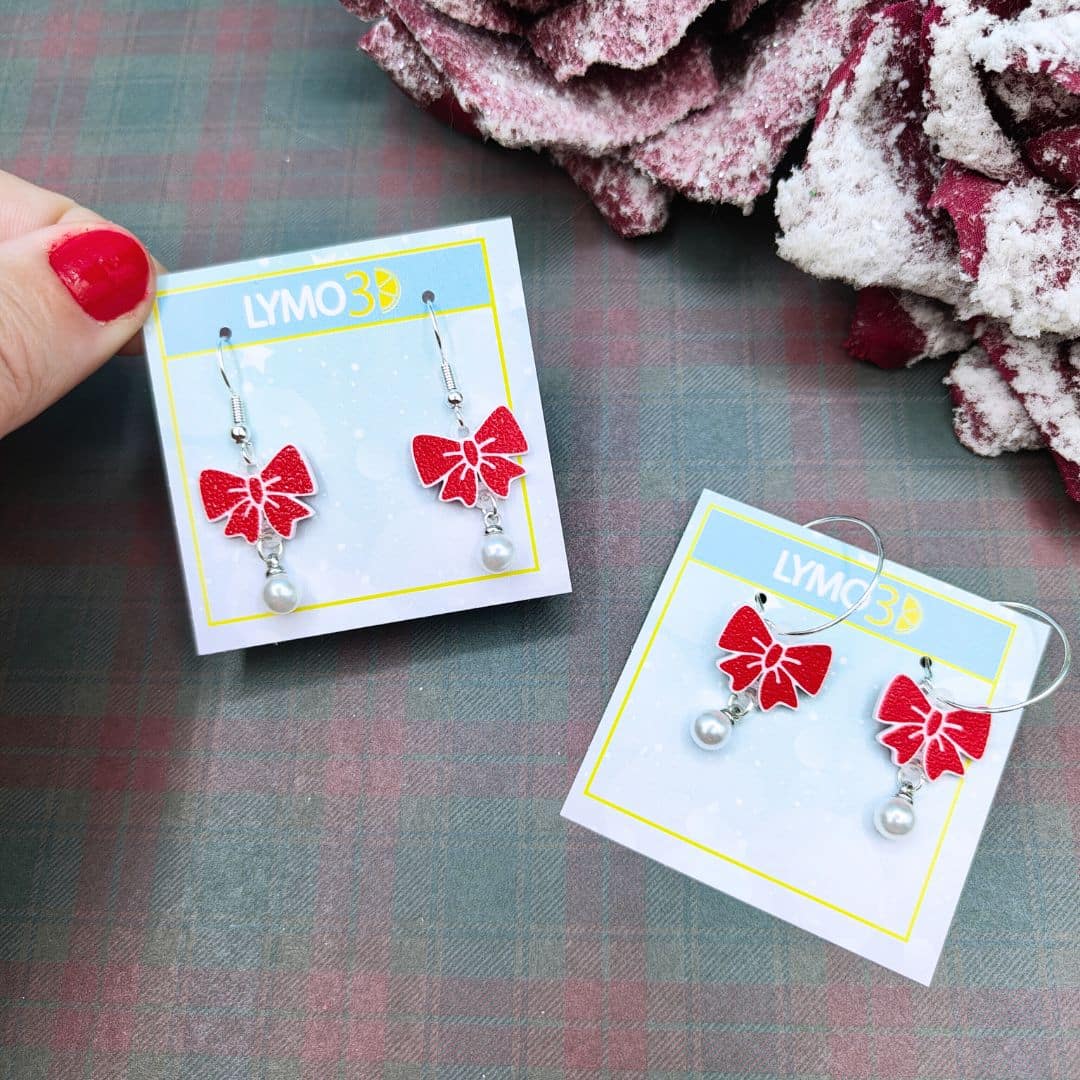 Red Coquette Pearl Earrings