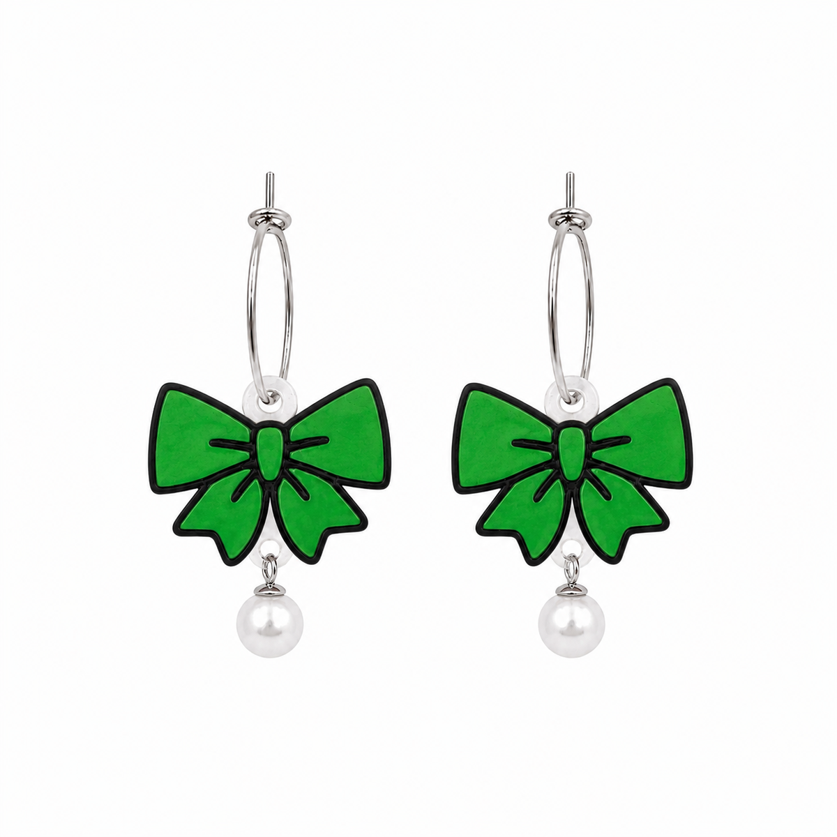 Pendientes green coquette pearl