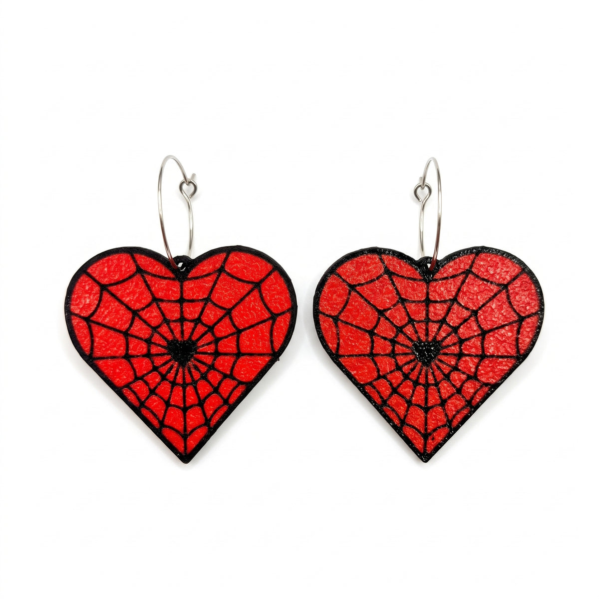 Pendientes telaraña roja