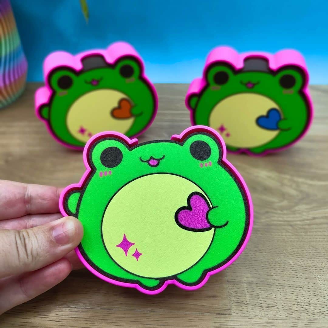 Kawaii frog coasters