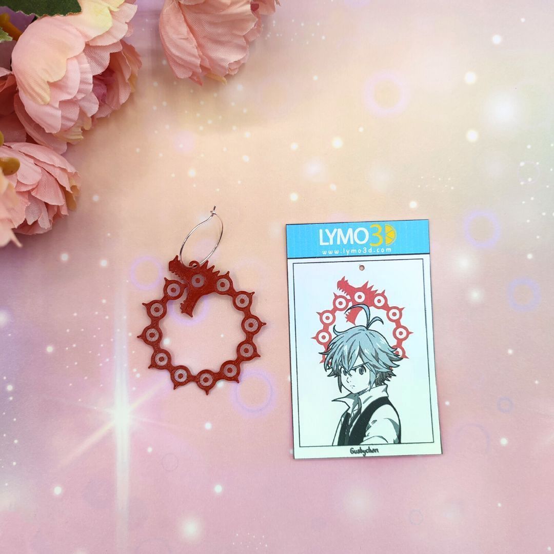 Collar o pendientes Meliodas - Símbolo el Dragón