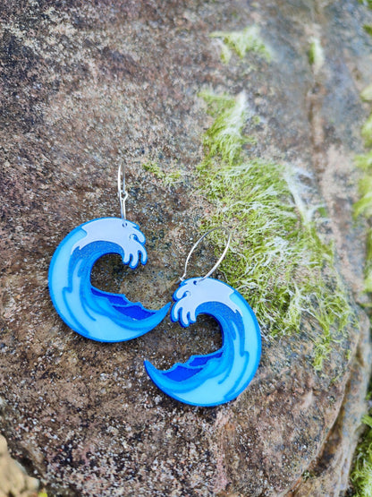 Pendientes Olas de Mar