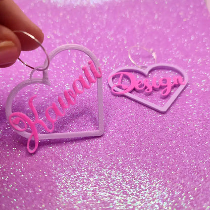 pendientes personalizados love lymo3d kawaii