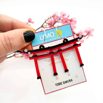 pendientes torii sakura x lymo3d