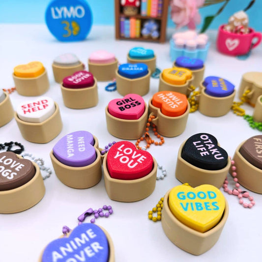 Llavero clicker corazón personalizable