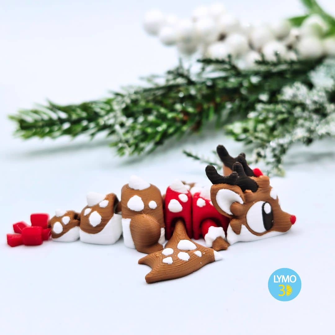 Dragón Reno de navidad articulado