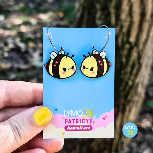 Pendientes abejas kawaii