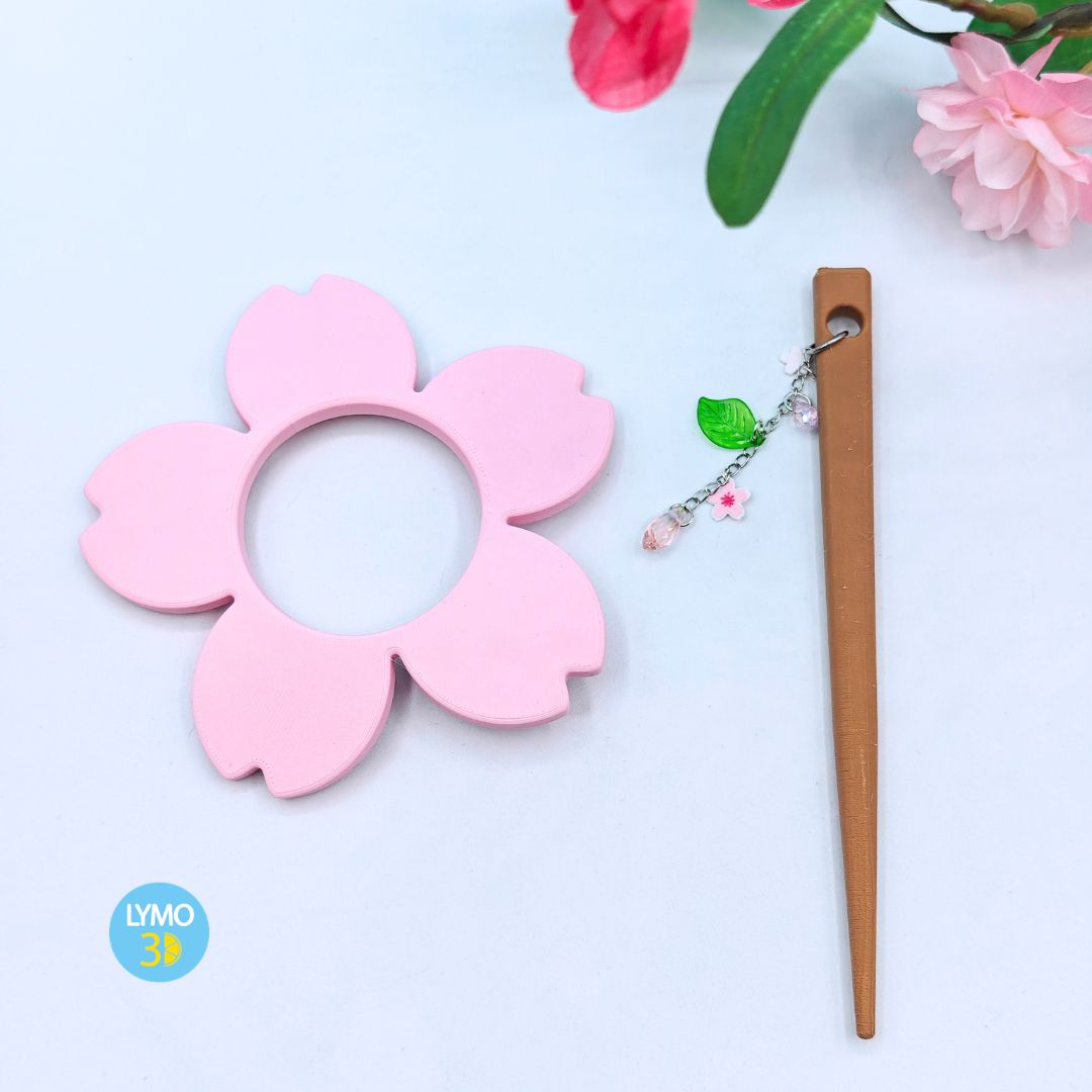 Broche flor de cerezo para el pelo