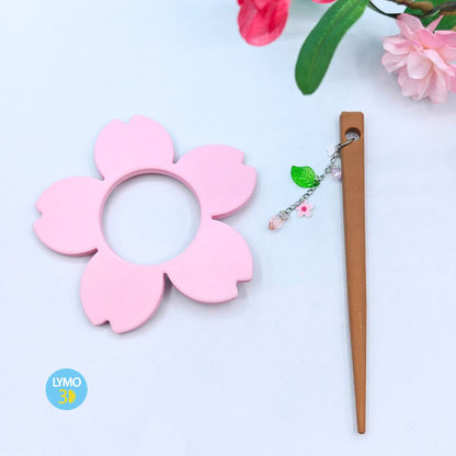 Broche flor de cerezo para el pelo
