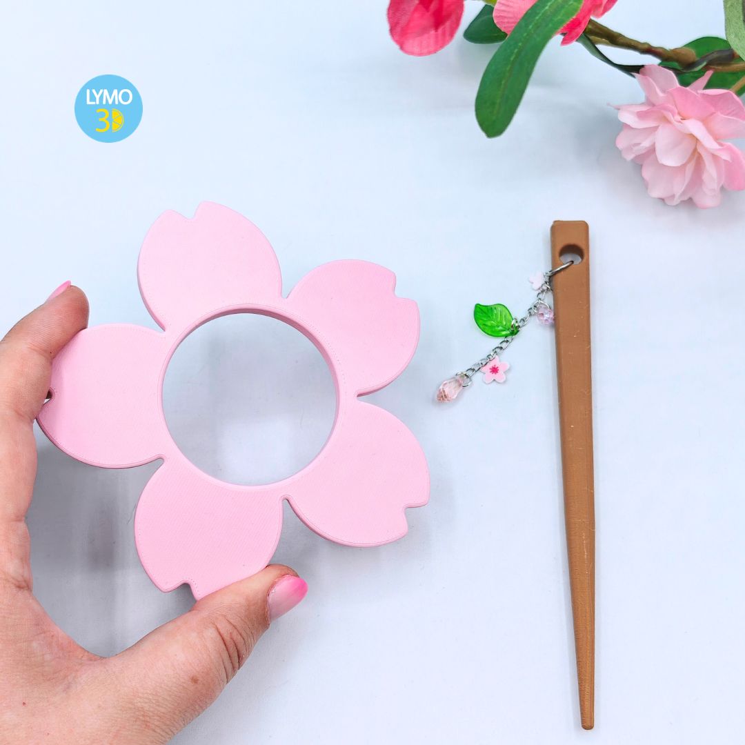 Broche flor de cerezo para el pelo