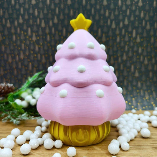 Caja árbol de navidad rosa