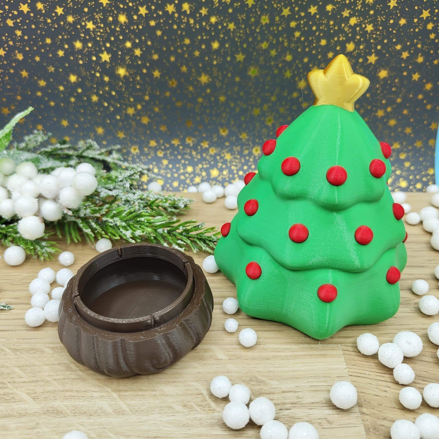 Caja árbol de navidad verde