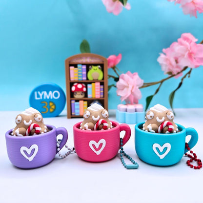 Ginger frog clicker keychain in mug