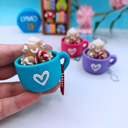 Ginger frog clicker keychain in mug