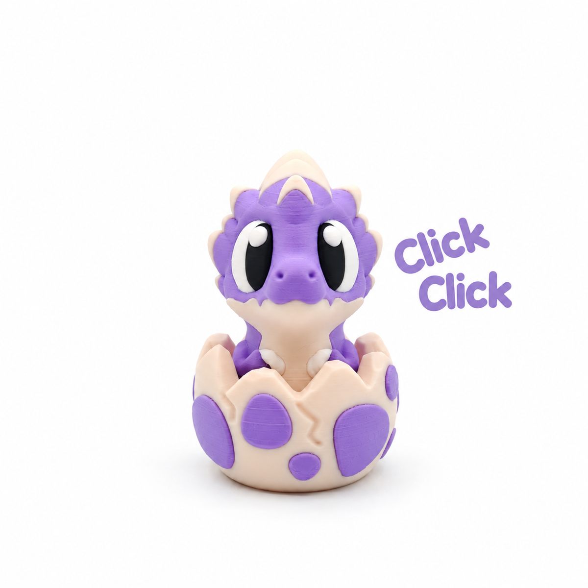 Clicker Dinosaurio Bebé Morado