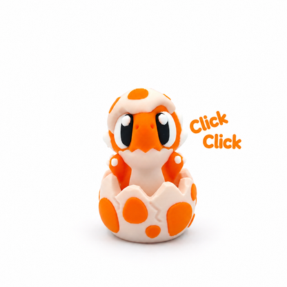 Clicker Dinosaurio Bebé Naranja