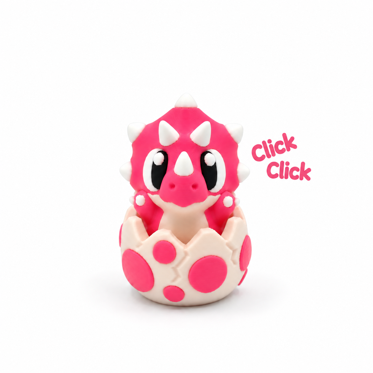 Clicker Dinosaurio Bebé Rosa