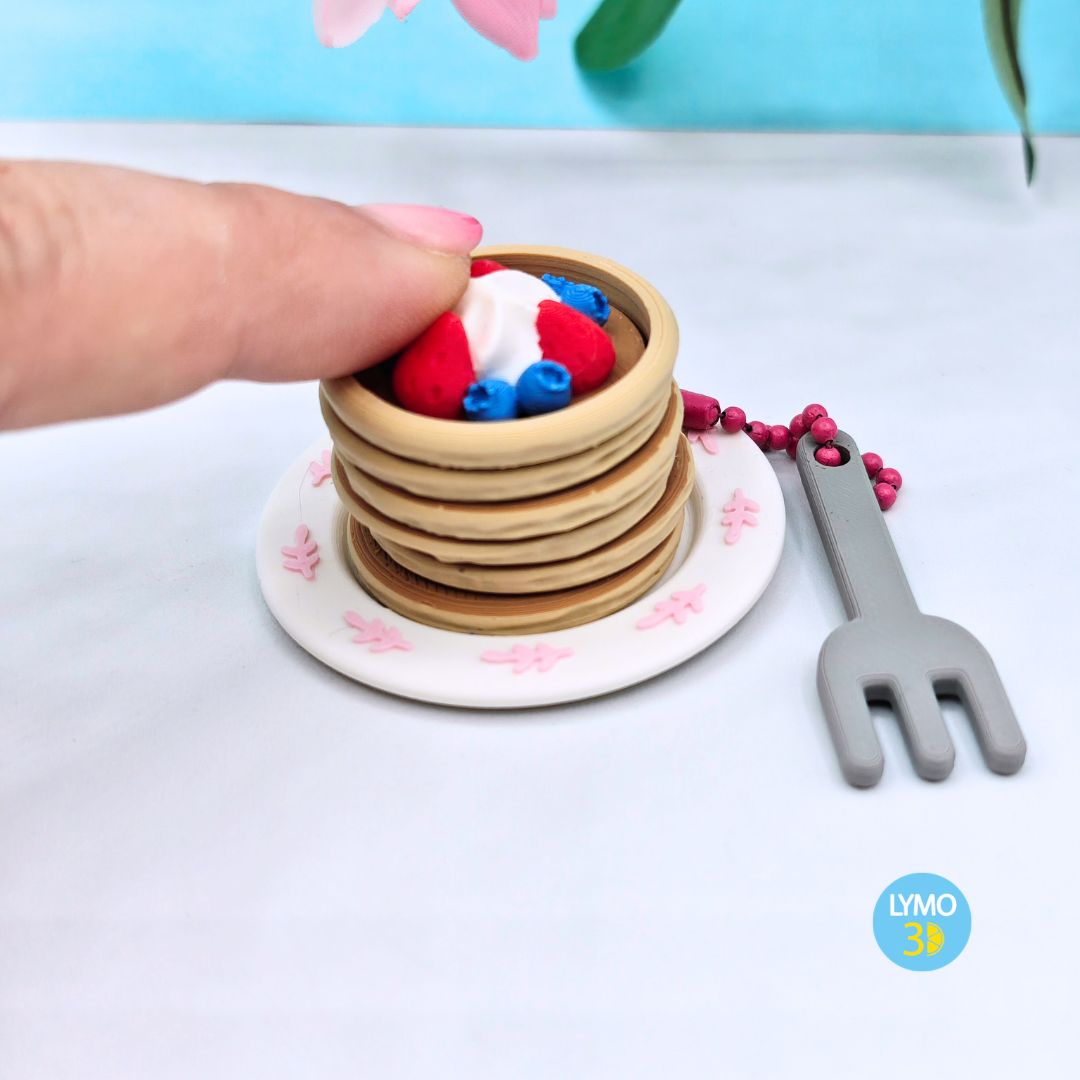 Llavero clicker torre de tortitas irresistible