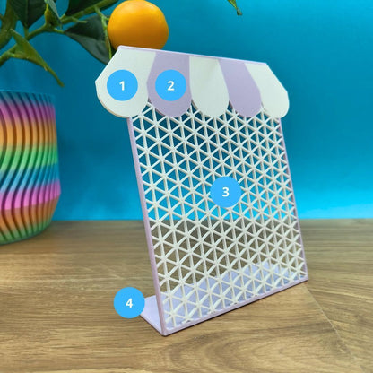 Soporte con Toldo para Pendientes y Pines