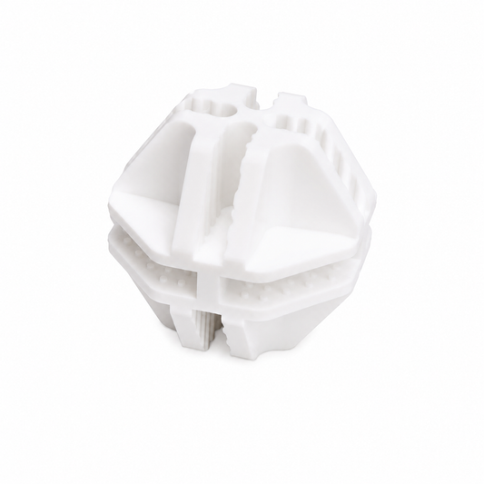 Conectores 360 para estanterías modulares de cubos
