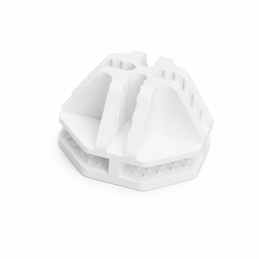 Conectores para estanterías modulares de cubos