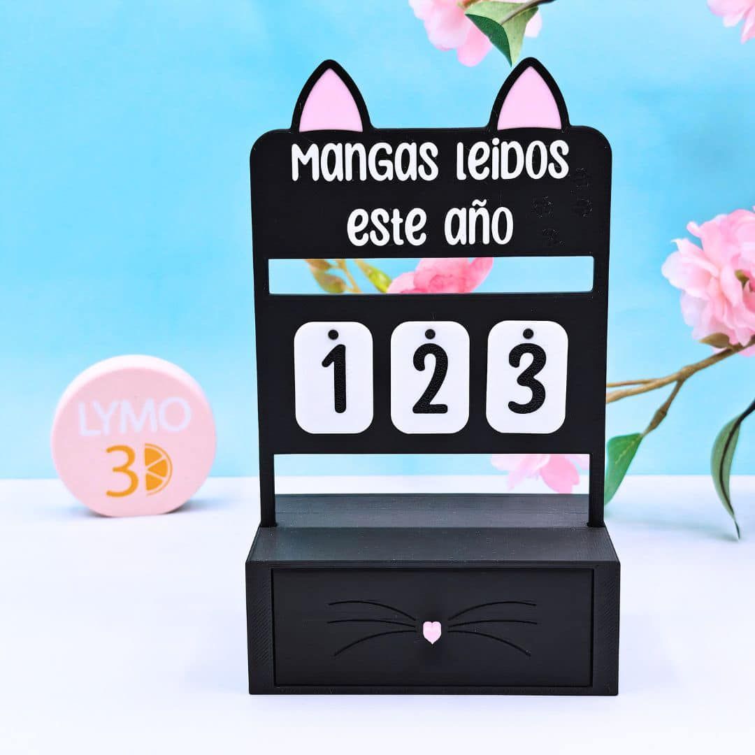 Contador catlover de libros y mangas