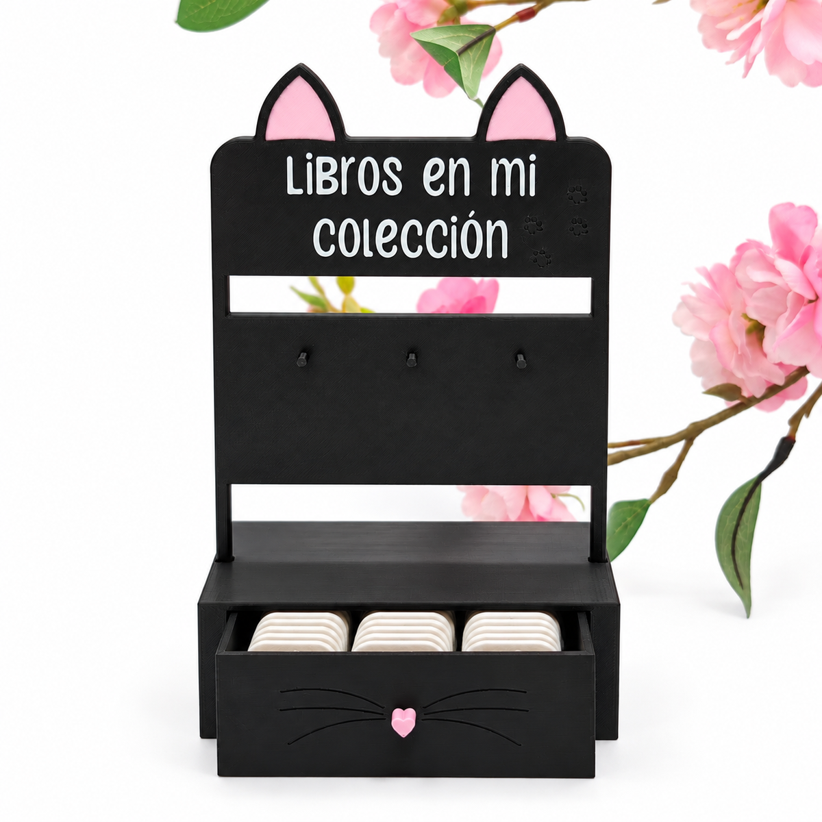 Contador de gato de libros y mangas