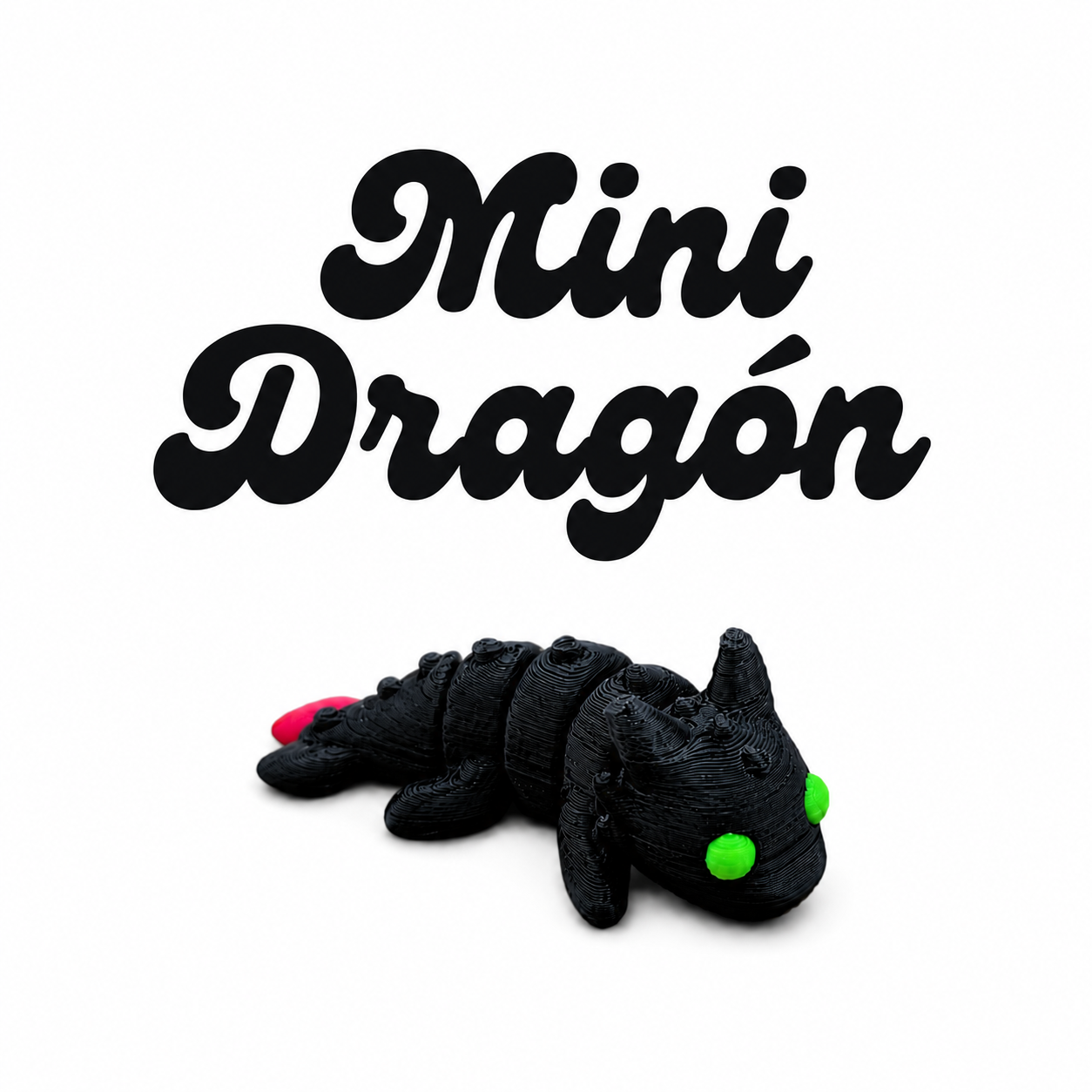 Mini dragón negro articulado