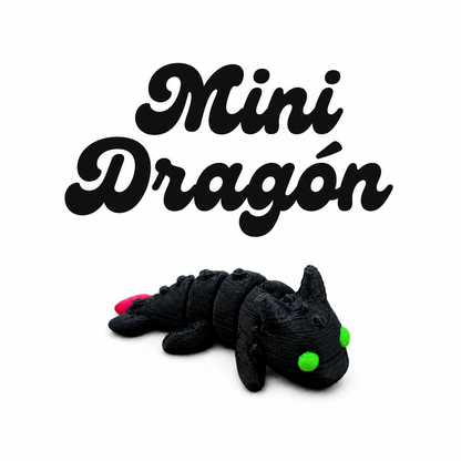Mini dragón negro articulado