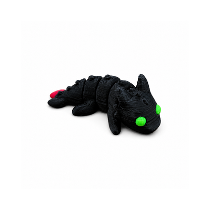 Mini dragón negro articulado
