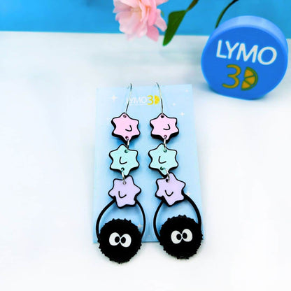 Pendientes hollín tres caramelos fríos