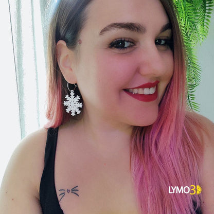 pendientes copos medianos puestos lymo3d