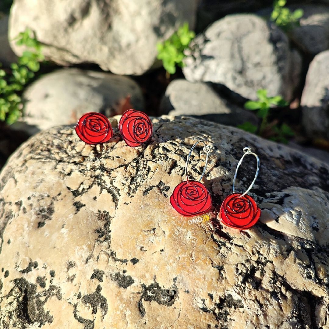 Mini Rosas Lymo3D pendientes Sant Jordi