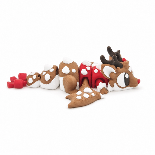 Dragón Reno de navidad articulado