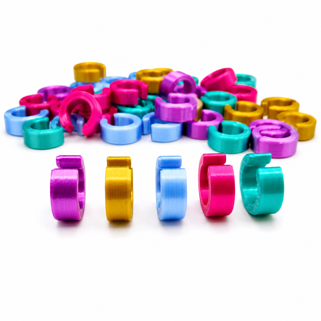Unwiderstehliche 3D-Ohrklemmen (Basisfarben)