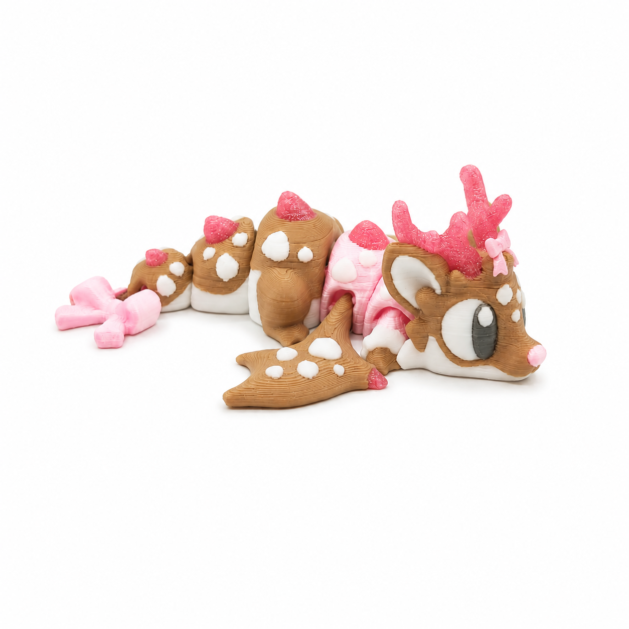 Edición limitada Rosa: Dragón Reno de navidad articulado