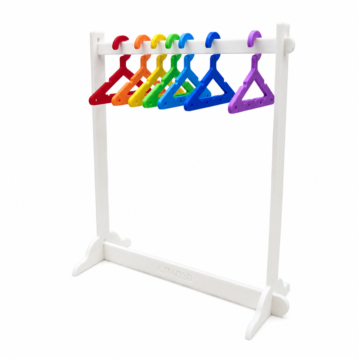 Earring display: Rainbow coat rack