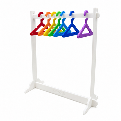 Earring display: Rainbow coat rack