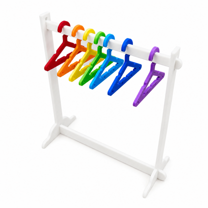 Earring display: Rainbow coat rack