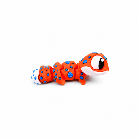 Mini gekko naranja articulado