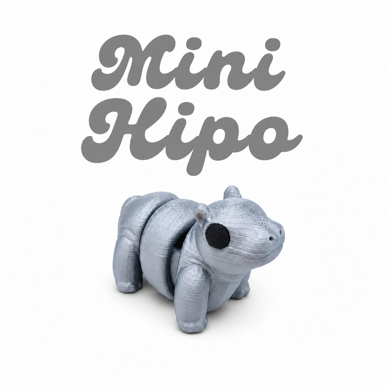 Mini Articulated Hippo (Silver Edition)