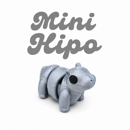Mini Articulated Hippo (Silver Edition)